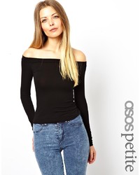 Asos Petite Top With Off The Shoulder