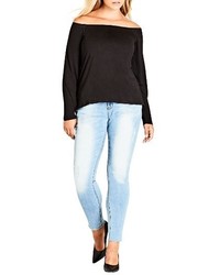 City Chic Basic Off The Shoulder Top