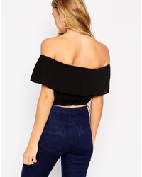 Asos Collection Double Layer Off The Shoulder Top