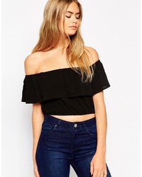 Asos Collection Double Layer Off The Shoulder Top