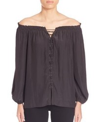 Ramy Brook Jackie Lace Off The Shoulder Top