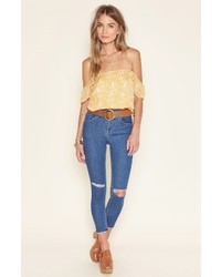 Amuse Society Mariposa Off The Shoulder Woven Top