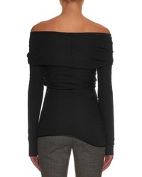 Givenchy Off Shoulder Jersey Top