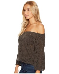 Lucky Brand Washed Off The Shoulder Top Clothing