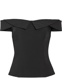 Opening Ceremony William Off The Shoulder Stretch Tech Jersey Top Black