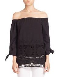 Bailey 44 Yarrow Cotton Lace Off The Shoulder Top