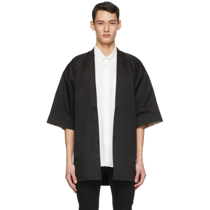 Naked and Famous Denim Black Haori Jacket, $119 | SSENSE | Lookastic