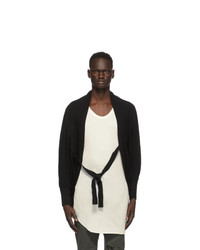 Julius Black Linen And Silk Cropped Cardigan
