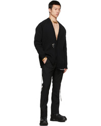 Givenchy Black Wool Padlock Cardigan