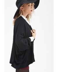 Forever 21 Contemporary Ruched Open Front Cardigan