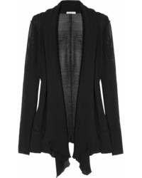 James Perse Draped Open Knit Cotton Cardigan