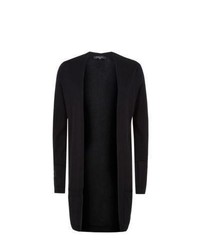 Exclusives New Look Tall Black Double Pocket Open Front Longline Cardigan