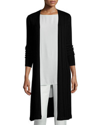 Eileen Fisher Linear Knit Maxi Cardigan Plus Size