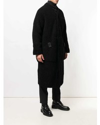 Yohji Yamamoto Long Ribbed Knit Cardigan
