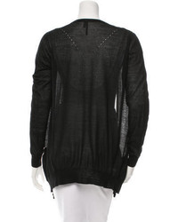 Theyskens' Theory Long Sleeve Open Front Cardigan