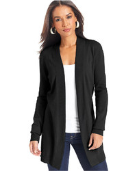 JM Collection Long Sleeve Open Front Cardigan