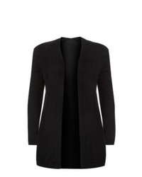 New Look Inspire Black Open Front Longline Cardigan