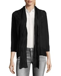 Design History Onyx Knit Open Front Scarf Detail Cardigan