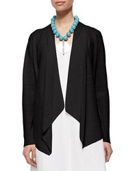 Eileen Fisher Organic Linen Angled Front Cardigan