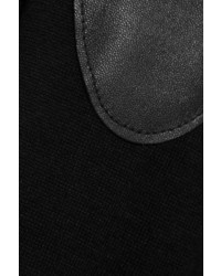 Maison Martin Margiela Oversized Leather Trimmed Cotton Cardigan