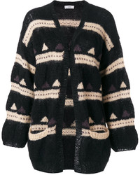 Closed Patterned Open Cardigan