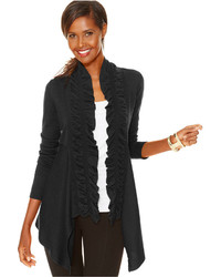 INC International Concepts Ruffled Open Front Cardigan