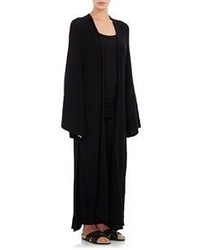 Helmut Lang Stockinette Stitched Maxi Cardigan Colorless