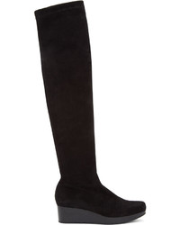 Robert Clergerie Black Suede Natu Over The Knee Boots
