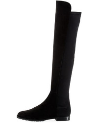 Stuart Weitzman Corley Suede Over The Knee Boot Black