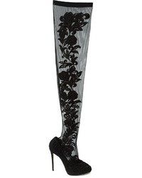 Dolce & Gabbana Lace Panel Over The Knee Boots