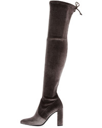 Stuart Weitzman Highchamp Stretch Velvet Over The Knee Boot