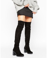 Asos Kale Heeled Over The Knee Boots