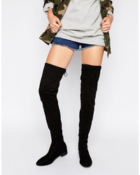 Asos Karlie Tall Leg Flat Over The Knee Boots