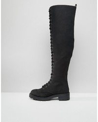 Asos Kobus Lace Up Over The Knee Boots