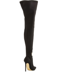 Neiman Marcus Level Stretch Over The Knee Boot Black