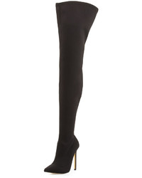 Neiman Marcus Level Stretch Over The Knee Boot Black