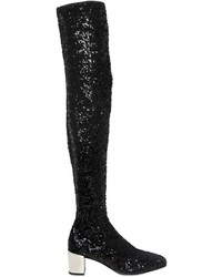 Roger Vivier 45mm Polly Sequins Over The Knee Boots