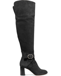 Chloé Suede Over The Knee Boots Black
