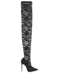 Dolce & Gabbana Thigh High Lace Boots