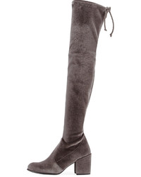 Stuart Weitzman Tieland Velvet Over The Knee Boot