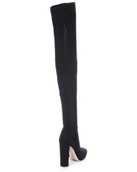 Gianvito Rossi Vires Knit Over The Knee Block Heel Boots