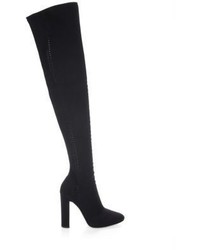 Gianvito Rossi Vires Knit Over The Knee Block Heel Boots