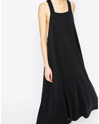Asos Collection Midi Pinafore Dress In Cupro