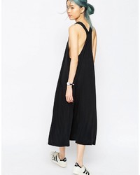 Asos Collection Midi Pinafore Dress In Cupro