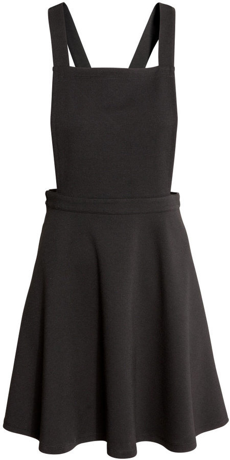 black overall dress h&m
