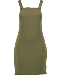 Boohoo Lizzie Button Front Pinafore Dress