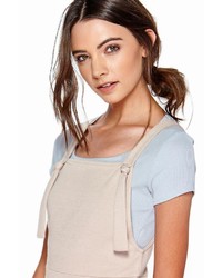 Boohoo Olivia Knotted Straps Pinafore Dress