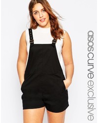 Asos Curve Overall Romper In Twill