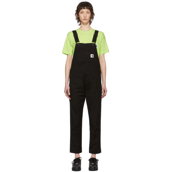 Carhartt Work In Progress Black Bib Overalls, $195 | SSENSE | Lookastic