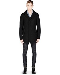 Mackage Alexander F3 Black Wool Overcoat